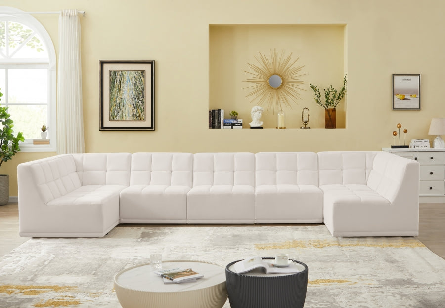 Sectionnel modulaire en velours Relax