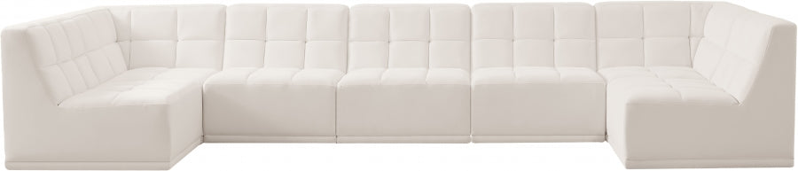 Sectionnel modulaire en velours Relax