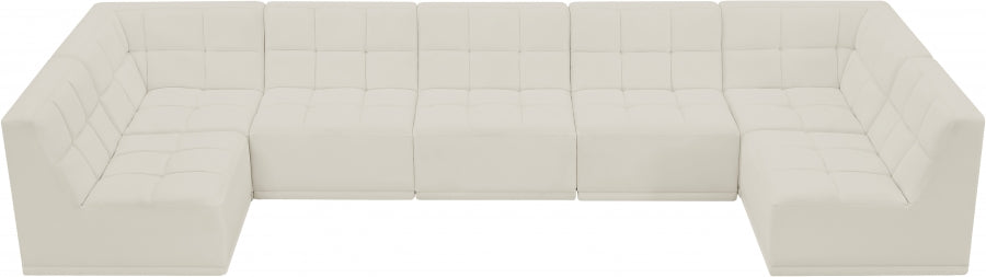 Sectionnel modulaire en velours Relax