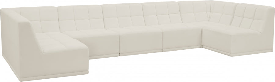 Sectionnel modulaire en velours Relax