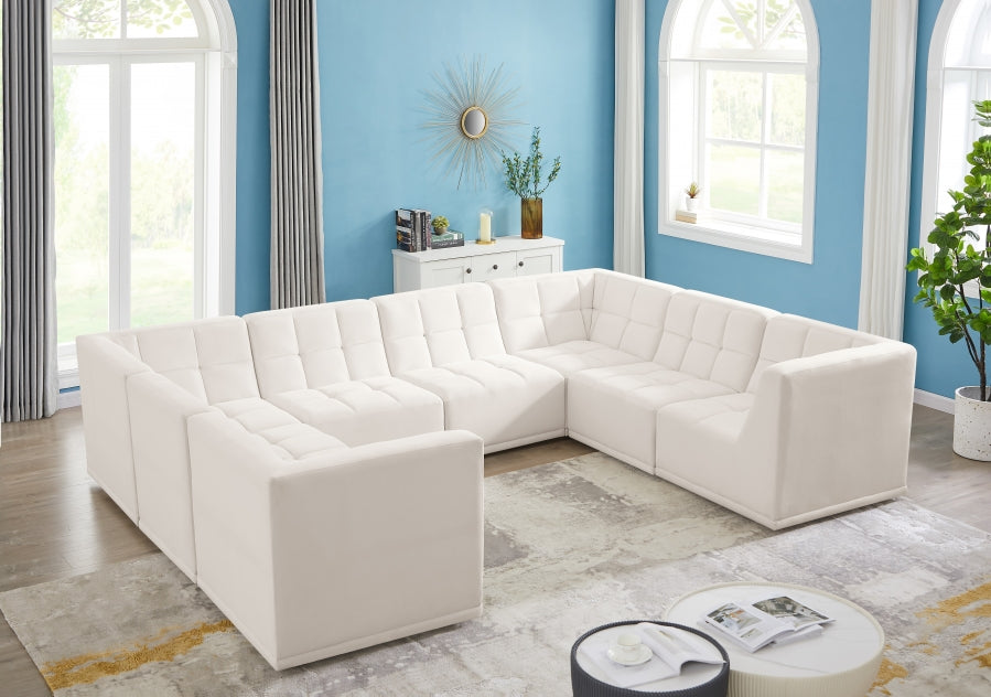 Sectionnel modulaire en velours Relax