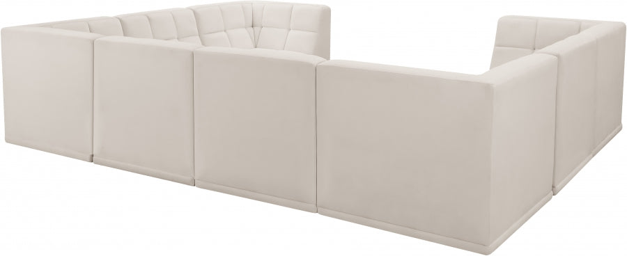 Sectionnel modulaire en velours Relax