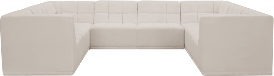 Sectionnel modulaire en velours Relax