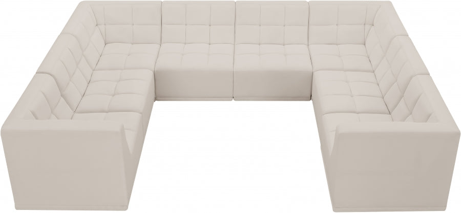 Sectionnel modulaire en velours Relax