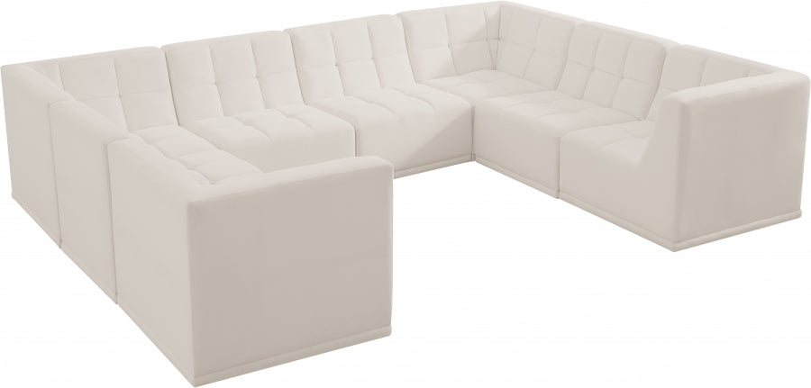 Sectionnel modulaire en velours Relax