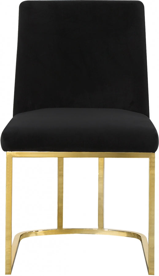 Chaise de salle à manger en velours Heidi