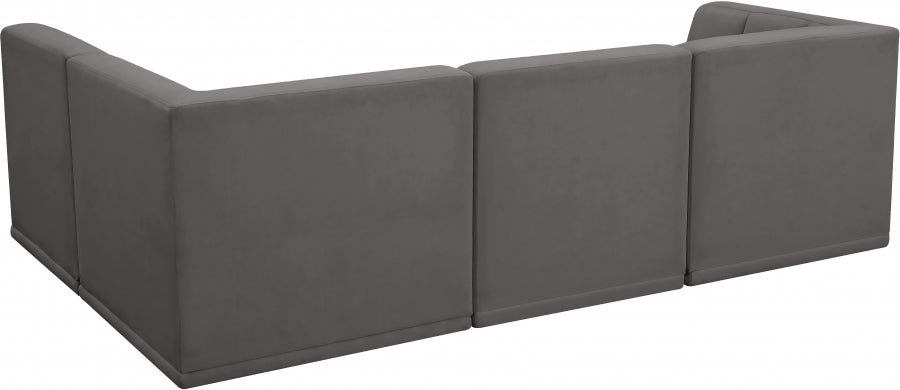 Sectionnel modulaire en velours Relax