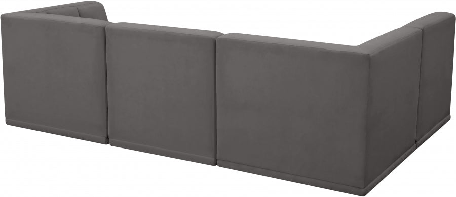 Sectionnel modulaire en velours Relax