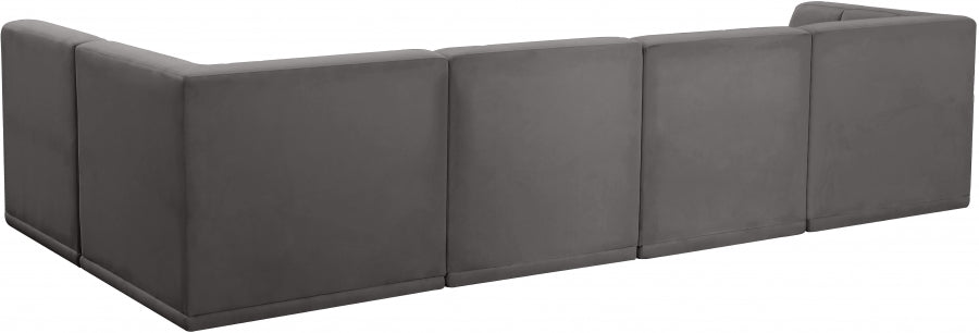 Sectionnel modulaire en velours Relax