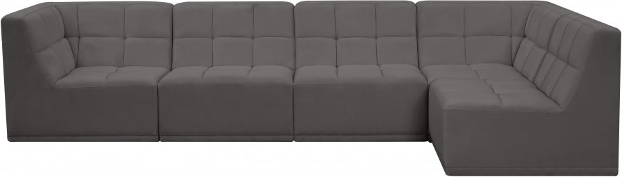 Sectionnel modulaire en velours Relax