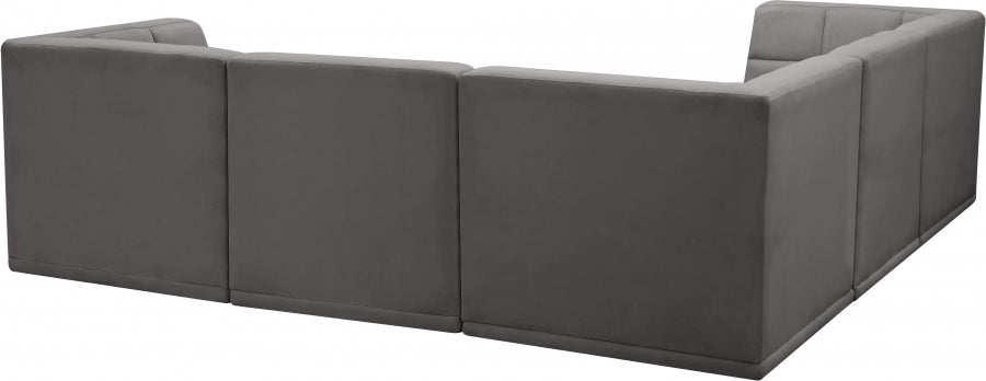 Sectionnel modulaire en velours Relax