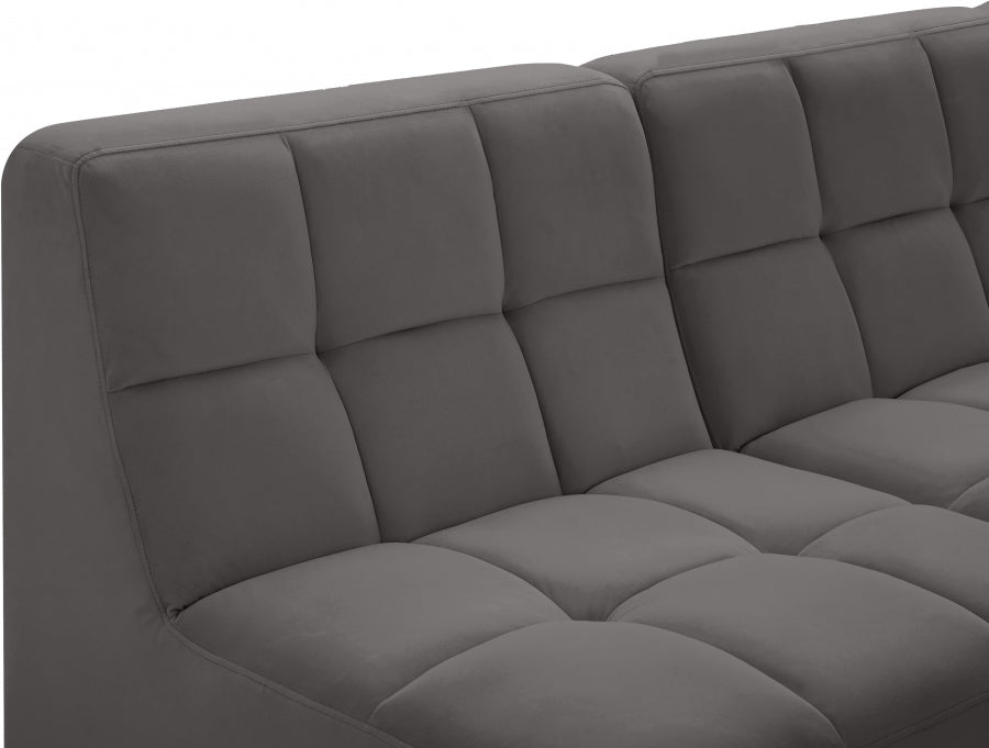 Sectionnel modulaire en velours Relax