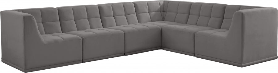 Sectionnel modulaire en velours Relax