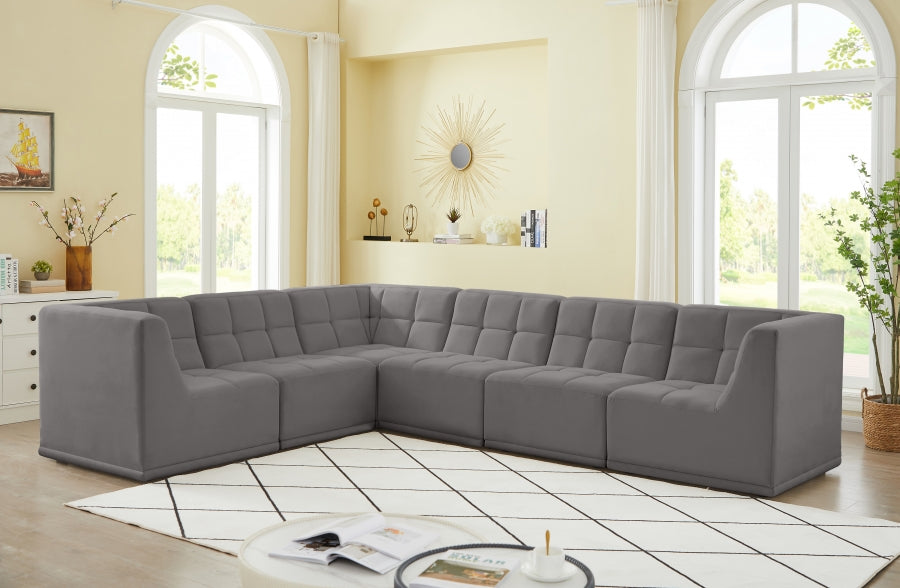 Sectionnel modulaire en velours Relax