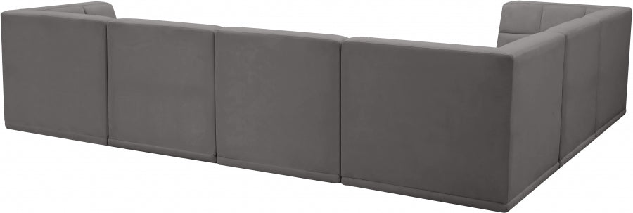 Sectionnel modulaire en velours Relax