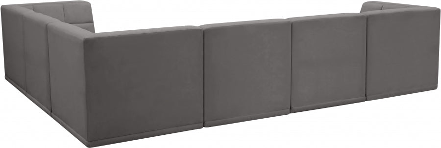 Sectionnel modulaire en velours Relax