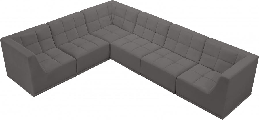 Sectionnel modulaire en velours Relax