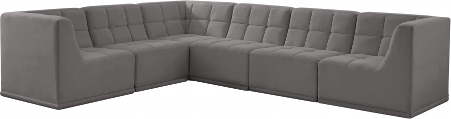 Sectionnel modulaire en velours Relax