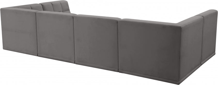 Sectionnel modulaire en velours Relax