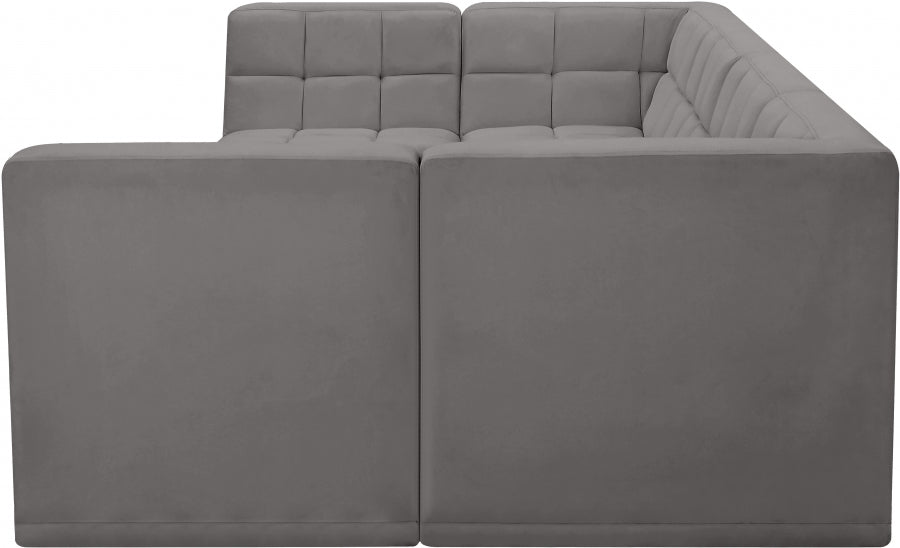 Sectionnel modulaire en velours Relax