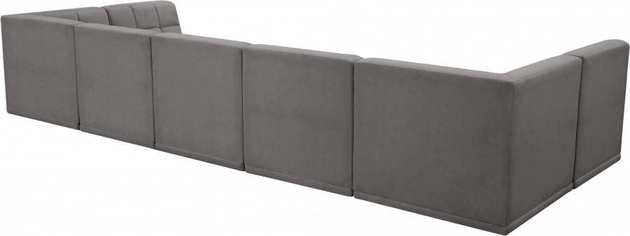Sectionnel modulaire en velours Relax