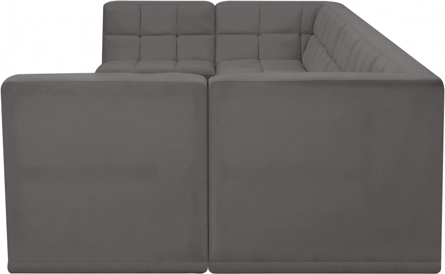 Sectionnel modulaire en velours Relax