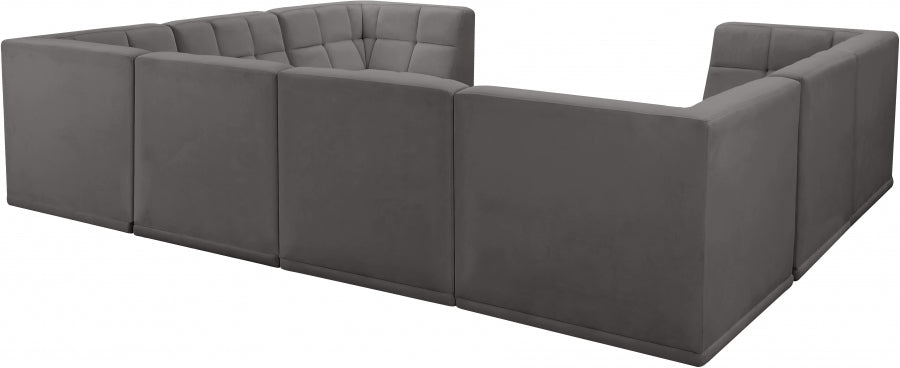 Sectionnel modulaire en velours Relax