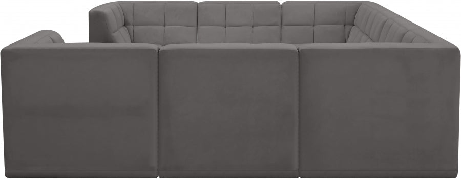 Sectionnel modulaire en velours Relax