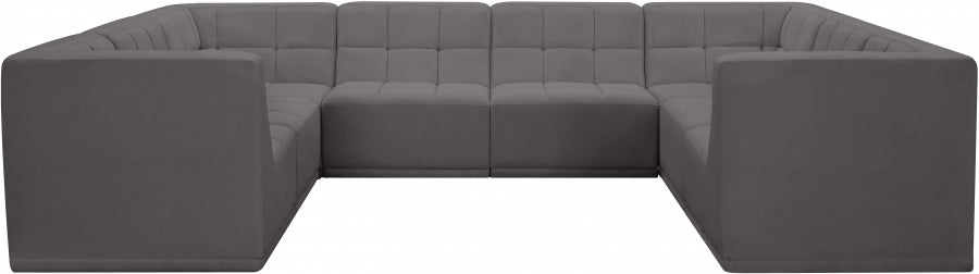 Sectionnel modulaire en velours Relax