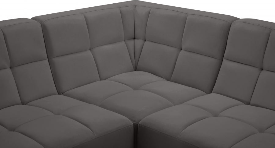 Sectionnel modulaire en velours Relax