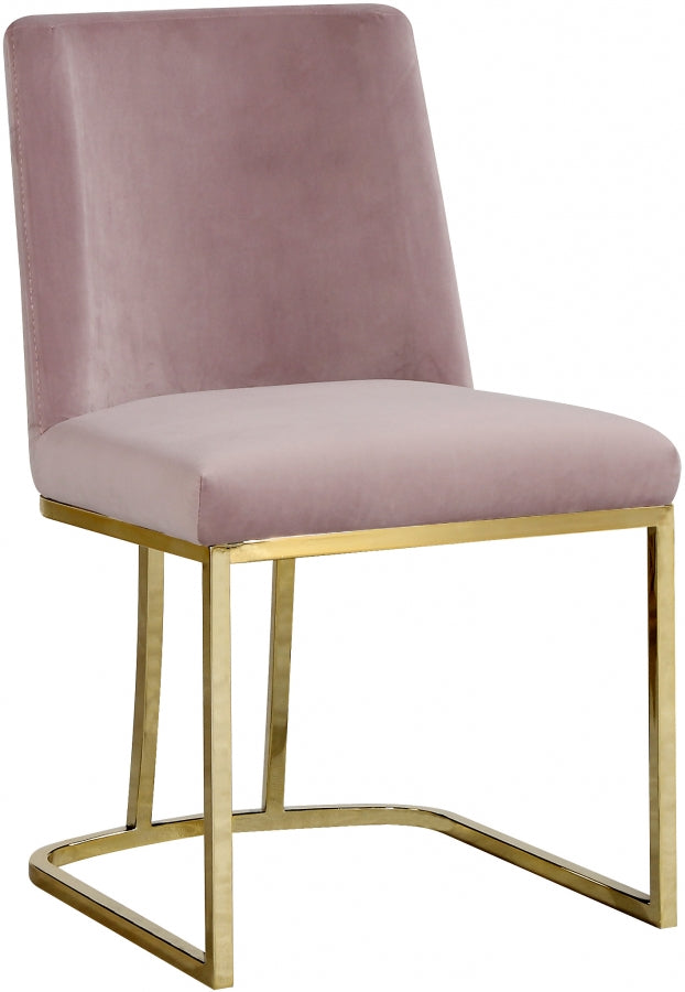 Chaise de salle à manger en velours Heidi
