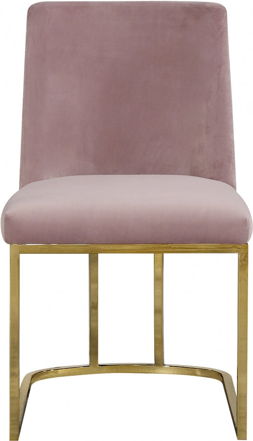 Chaise de salle à manger en velours Heidi