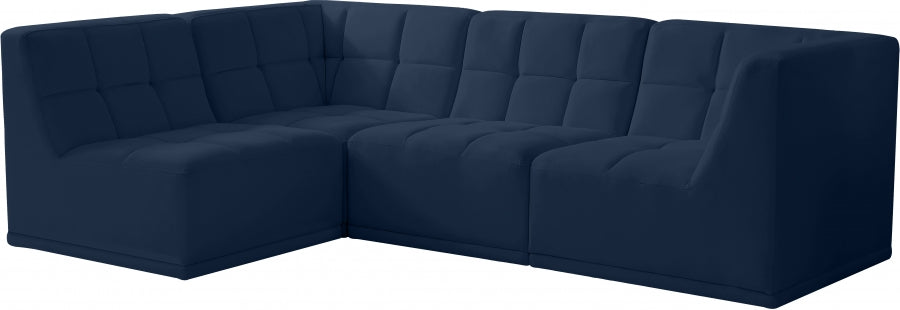 Sectionnel modulaire en velours Relax