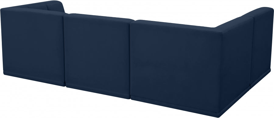 Sectionnel modulaire en velours Relax
