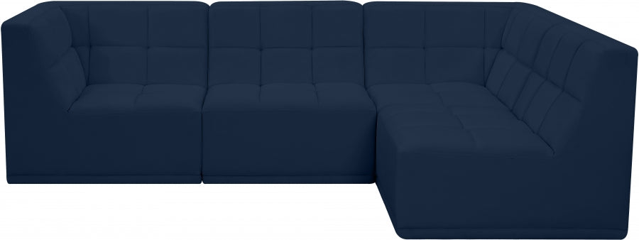 Sectionnel modulaire en velours Relax