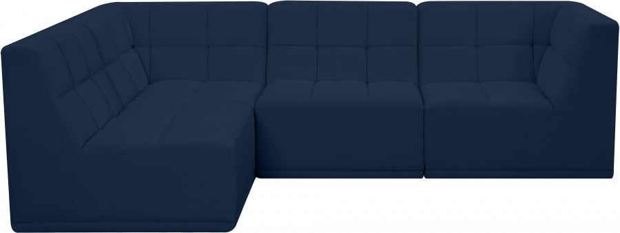 Sectionnel modulaire en velours Relax