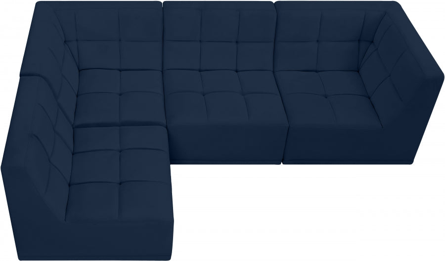 Sectionnel modulaire en velours Relax