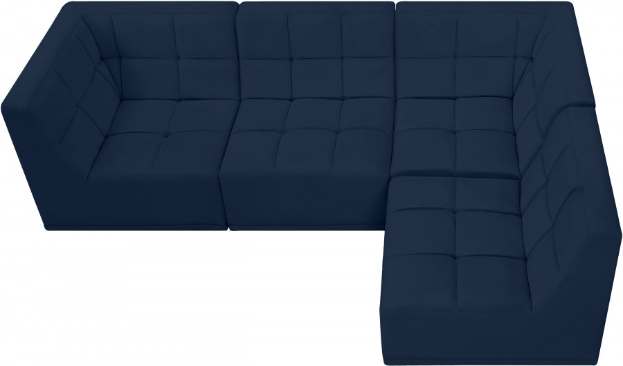 Sectionnel modulaire en velours Relax