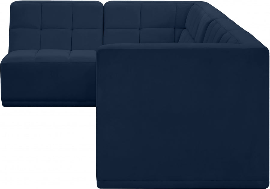 Sectionnel modulaire en velours Relax