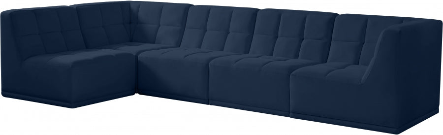 Sectionnel modulaire en velours Relax