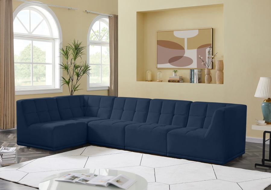 Sectionnel modulaire en velours Relax
