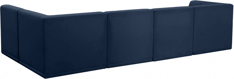 Sectionnel modulaire en velours Relax