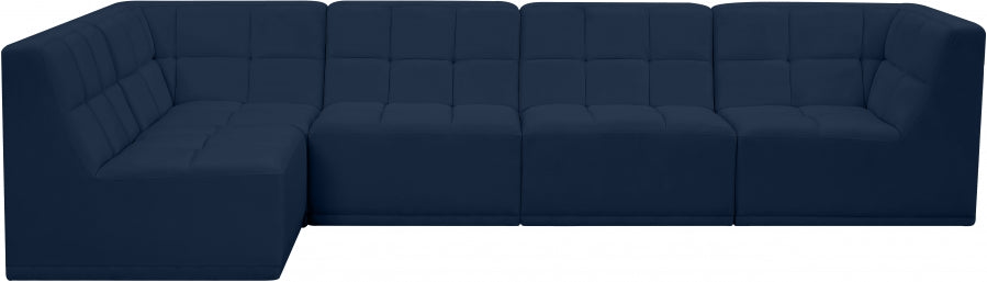 Sectionnel modulaire en velours Relax