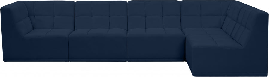 Sectionnel modulaire en velours Relax