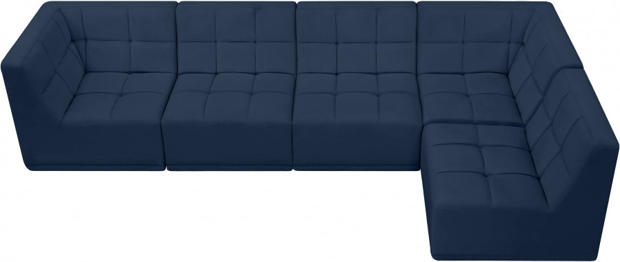 Sectionnel modulaire en velours Relax