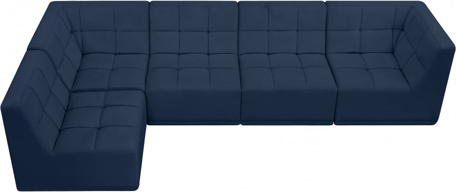 Sectionnel modulaire en velours Relax