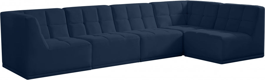 Sectionnel modulaire en velours Relax