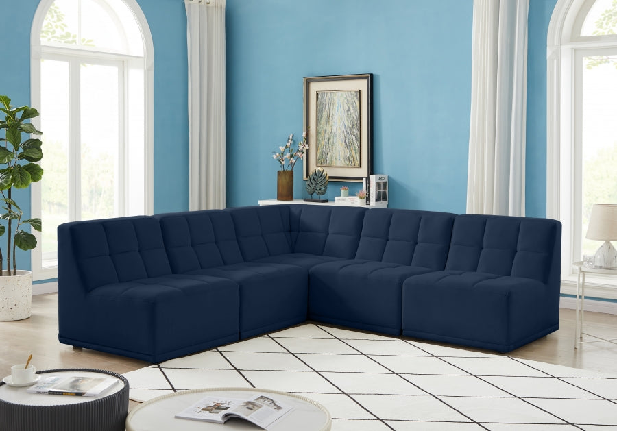 Sectionnel modulaire en velours Relax
