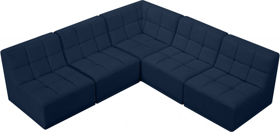 Sectionnel modulaire en velours Relax