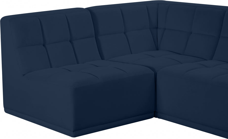 Sectionnel modulaire en velours Relax